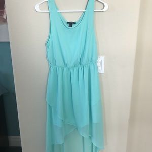 ❤️FOREVER 21 MINT BLUE CHIFFON HIGH LOW DRESS